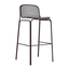 Banco alto Colos Villa 3 con estructura de acero tubular y asiento de malla de acero moldeada para exterior