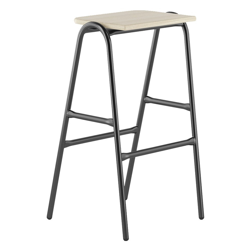 Banco Alto para Patio - GEBESA GRC HURDLE - Asiento de HDPE y Estructura de Acero - GGRH322 - GEBESA - NOGAL BEAT - Banco de Terraza