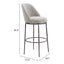 Banco Alto para Pub - ZUO NORDHAVN - Varios Colores - Asiento y Respaldo Tapizados en Tejido Texturizado - 110273 - Zuo - NOGAL BEAT - Banco Comercial