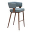 Banco Alto para Pub - ZUO POISE - Varios Colores - Asiento y Respaldo Tapizados en Piel Sintética - 110329 - Zuo - NOGAL BEAT - Banco Comercial
