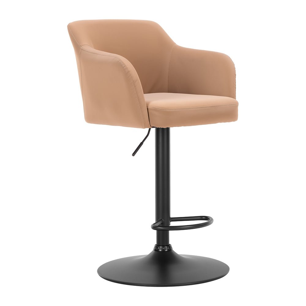 Banco Alto para Pub - ZUO PRESCOTT - Varios Colores - Asiento y Respaldo Tapizados en Piel Sintética - 111093 - Zuo - NOGAL BEAT - Banco Comercial