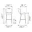Banco Alto para Pub - ZUO TERRENCE - Vintage Gris - Asiento y Respaldo Tapizados en Piel Sintética - 109340 - Zuo - NOGAL BEAT - Banco Comercial
