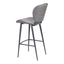 Banco Alto para Pub - ZUO TERRENCE - Vintage Gris - Asiento y Respaldo Tapizados en Piel Sintética - 109340 - Zuo - NOGAL BEAT - Banco Comercial