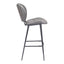 Banco Alto para Pub - ZUO TERRENCE - Vintage Gris - Asiento y Respaldo Tapizados en Piel Sintética - 109340 - Zuo - NOGAL BEAT - Banco Comercial