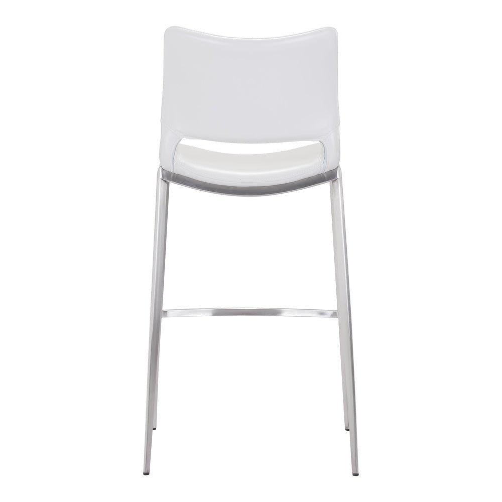 Banco Alto para Restaurante - ZUO ACE 53x55 101283 - Varios Colores - Asiento y Respaldo Tapizados en Piel Sintética - 101283 - Zuo - NOGAL BEAT - Banco Comercial