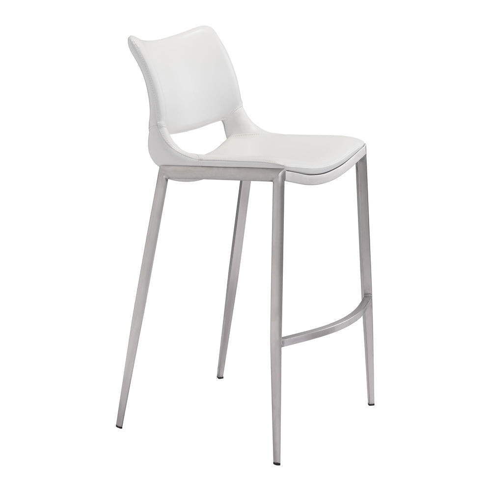 Banco Alto para Restaurante - ZUO ACE 53x55 101283 - Varios Colores - Asiento y Respaldo Tapizados en Piel Sintética - 101283 - Zuo - NOGAL BEAT - Banco Comercial