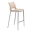 Banco Alto para Restaurante - ZUO ACE 53x55 101285 - Varios Colores - Asiento y Respaldo Tapizados en Piel Sintética - 101285 - Zuo - NOGAL BEAT - Banco Comercial