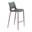 Banco Alto para Restaurante - ZUO ACE 53x55 109389 - Varios Colores - Asiento y Respaldo Tapizados en Piel Sintética - 109389 - Zuo - NOGAL BEAT - Banco Comercial