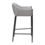 Banco Alto para Restaurante - ZUO ANDOVER - Gris Pizarra - Asiento y Respaldo Tapizados en Lino Sintético - 110169 - Zuo - NOGAL BEAT - Banco Comercial
