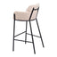 Banco Alto para Restaurante - ZUO BREMOR - Beige - Asiento y Respaldo Tapizados - 110174 - Zuo - NOGAL BEAT - Banco Comercial