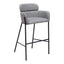 Banco Alto para Restaurante - ZUO BREMOR - Gris Pizarra - Asiento y Respaldo Tapizados en Lino Sintético - 110173 - Zuo - NOGAL BEAT - Banco Comercial