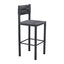 Banco Alto para Terraza y Barra Exterior - ZUO ISKA - Varios Colores - Asiento y Respaldo en Ratán Sintético Tejido - 704157 - Zuo - NOGAL BEAT - Banco de Terraza
