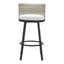 Banco Alto para Terraza y Barra Exterior - ZUO MIDNIGHT WAVE - Blanco - Asiento y Respaldo Tapizados con Tela para Exterior - 704027 - Zuo - NOGAL BEAT - Banco de Terraza