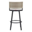 Banco Alto para Terraza y Barra Exterior - ZUO MIDNIGHT WAVE - Blanco - Asiento y Respaldo Tapizados con Tela para Exterior - 704027 - Zuo - NOGAL BEAT - Banco de Terraza