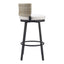 Banco Alto para Terraza y Barra Exterior - ZUO MIDNIGHT WAVE - Blanco - Asiento y Respaldo Tapizados con Tela para Exterior - 704027 - Zuo - NOGAL BEAT - Banco de Terraza