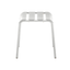 Banco bajo Colos Stecca 7 sin respaldo de estructura de aluminio tubular y solera de aluminio para exterior