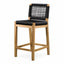 Banco Barra para Terraza - NOGAL BEAT MILANDO - Varios Colores - Madera Teca y Polyrattan - BANCO BARRA MILANDO 67-98 Negro - CAMCO - NOGAL BEAT - Banco de Terraza