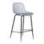 Banco comercial medio Albar PL-70 MED con asiento de polipropileno y estructura metálica negra