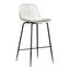 Banco comercial medio Albar PL-70 MED con asiento de polipropileno y estructura metálica negra