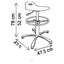 Banco de Oficina Kit Cajero Ergonómico - VERSA ALTUS PLAK NIUM - Estructura Aluminio - Altura 52 a 78 cm - Asiento Cola de Pato con Acojinamiento Pu Soporte - AL-192 - VERSA - NOGAL BEAT - Silla Kit Cajero