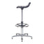 Banco de Oficina Kit Cajero Ergonómico - VERSA ALTUS PLAK NIUM - Estructura Aluminio - Altura 52 a 78 cm - Asiento Cola de Pato con Acojinamiento Pu Soporte - AL-192 - VERSA - NOGAL BEAT - Silla Kit Cajero