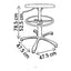 Banco de Oficina Kit Cajero - VERSA ALTUS PLAK POINT - Estructura Aluminio - Altura 52.5 a 78.5 cm - Asiento Redondo con Acojinamiento Pu - AL-194 - VERSA - NOGAL BEAT - Silla Kit Cajero