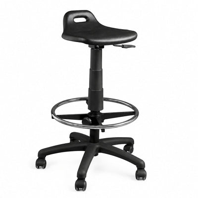 Banco Industrial para Área de Producción - GEBESA - Negro - Con Ruedas - GDC306BR - GEBESA - NOGAL BEAT - Silla Industrial