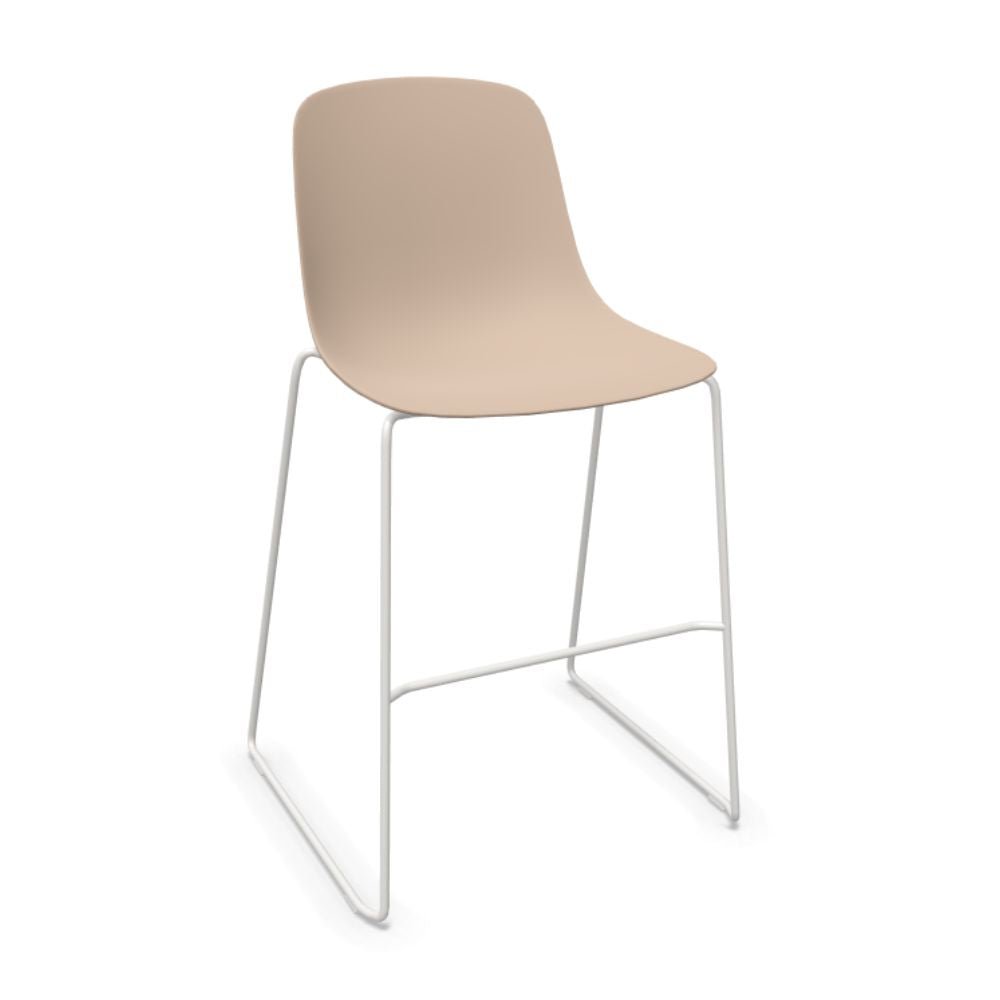 Banco INFINITI PURE LOOP MONO | Banco Cocina | Trineo | Varios Colores | Carcasa Polipropileno | Interior Exterior - 113-5932I-SND - Infiniti - NOGAL BEAT - Bancos