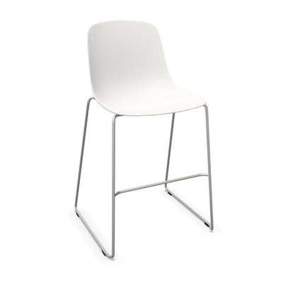 Banco INFINITI PURE LOOP MONO | Banco Cocina | Trineo | Varios Colores | Carcasa Polipropileno | Interior Exterior - 113-5922I-BCO - Infiniti - NOGAL BEAT - Bancos