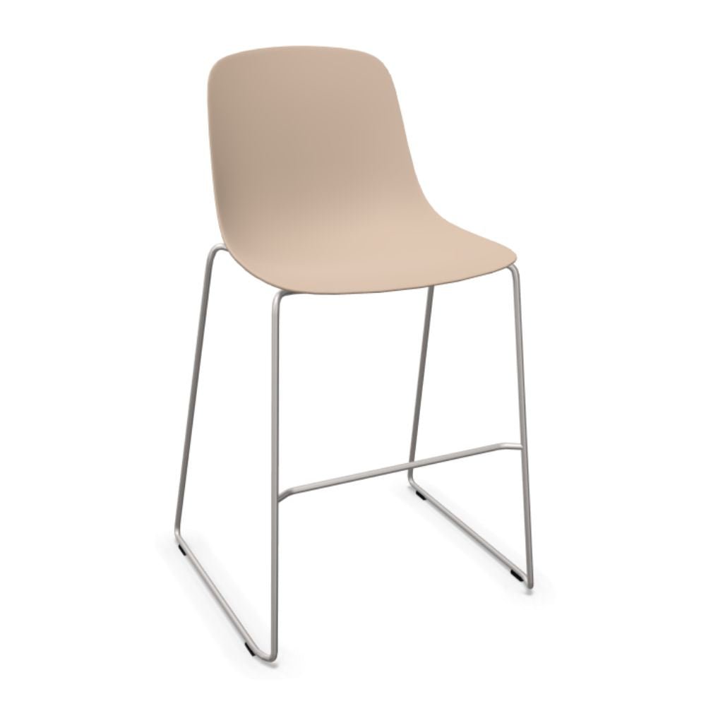 Banco INFINITI PURE LOOP MONO | Banco Cocina | Trineo | Varios Colores | Carcasa Polipropileno | Interior Exterior - 113-5922I-SND - Infiniti - NOGAL BEAT - Bancos