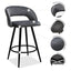 BANCO KINGSTRONG CADIZ BANC0903740 | Banco Alto Diseño Moderno Barra Alta Uso Residencial Comercial | con Descansapies | Varios Colores | Tapizado | Interior - BANC0903740 - Mundo In - NOGAL BEAT -