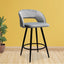 BANCO KINGSTRONG CADIZ BANC0903740 | Banco Alto Diseño Moderno Barra Alta Uso Residencial Comercial | con Descansapies | Varios Colores | Tapizado | Interior - BANC0903740 - Mundo In - NOGAL BEAT -
