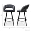 BANCO KINGSTRONG CADIZ BANC0903740 | Banco Alto Diseño Moderno Barra Alta Uso Residencial Comercial | con Descansapies | Varios Colores | Tapizado | Interior - BANC0903740 - Mundo In - NOGAL BEAT -