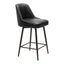 Banco Mostrador para Bar y Barra - ZUO KEPPEL - Varios Colores - Asiento y Respaldo Tapizados en Piel Sintética - 109973 - Zuo - NOGAL BEAT - Banco Comercial