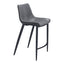 Banco Mostrador para Bar y Barra - ZUO MAGNUS 53x55 109392 - Varios Colores - Asiento y Respaldo Tapizados en Piel Sintética - 109392 - Zuo - NOGAL BEAT - Banco Comercial