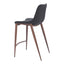 Banco Mostrador para Bar y Barra - ZUO MAGNUS 53x55 109935 - Varios Colores - Asiento y Respaldo Tapizados en Piel Sintética - 109935 - Zuo - NOGAL BEAT - Banco Comercial