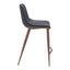 Banco Mostrador para Bar y Barra - ZUO MAGNUS 53x55 109935 - Varios Colores - Asiento y Respaldo Tapizados en Piel Sintética - 109935 - Zuo - NOGAL BEAT - Banco Comercial