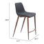 Banco Mostrador para Bar y Barra - ZUO MAGNUS 53x55 109935 - Varios Colores - Asiento y Respaldo Tapizados en Piel Sintética - 109935 - Zuo - NOGAL BEAT - Banco Comercial