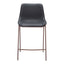Banco Mostrador para Bar y Barra - ZUO MAGNUS 53x55 109935 - Varios Colores - Asiento y Respaldo Tapizados en Piel Sintética - 109935 - Zuo - NOGAL BEAT - Banco Comercial