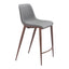 Banco Mostrador para Bar y Barra - ZUO MAGNUS 53x55 109936 - Varios Colores - Asiento y Respaldo Tapizados en Piel Sintética - 109936 - Zuo - NOGAL BEAT - Banco Comercial