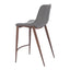 Banco Mostrador para Bar y Barra - ZUO MAGNUS 53x55 109936 - Varios Colores - Asiento y Respaldo Tapizados en Piel Sintética - 109936 - Zuo - NOGAL BEAT - Banco Comercial