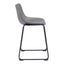 Banco Mostrador para Bar y Barra - ZUO SMART - Varios Colores - Asiento y Respaldo Tapizados en Piel Sintética - 109324 - Zuo - NOGAL BEAT - Banco Comercial