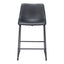Banco Mostrador para Bar y Barra - ZUO SMART - Varios Colores - Asiento y Respaldo Tapizados en Piel Sintética - 109649 - Zuo - NOGAL BEAT - Banco Comercial