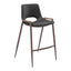 Banco Mostrador para Barra de Hotel - ZUO DESI 52x53 101691 - Varios Colores - Asiento y Respaldo Tapizados en Piel Sintética - 101691 - Zuo - NOGAL BEAT - Banco Comercial