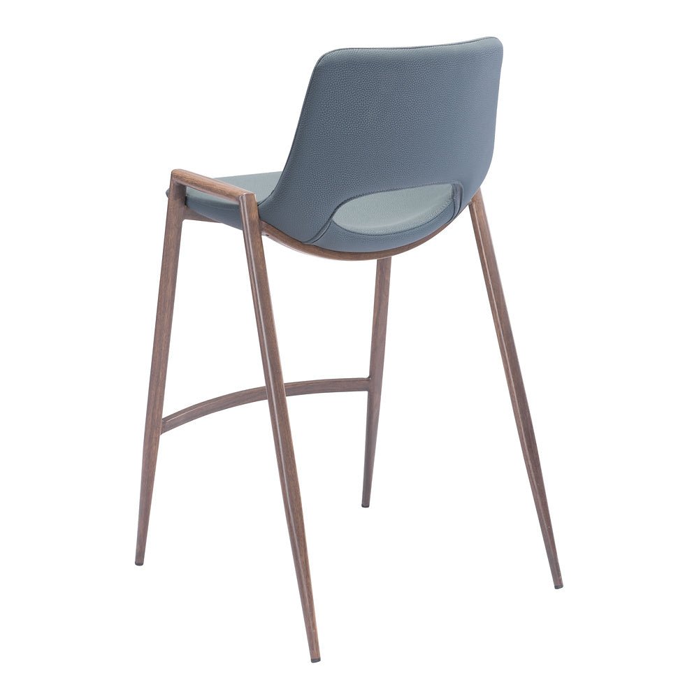 Banco Mostrador para Barra de Hotel - ZUO DESI 52x53 101692 - Varios Colores - Asiento y Respaldo Tapizados en Piel Sintética - 101692 - Zuo - NOGAL BEAT - Banco Comercial