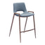 Banco Mostrador para Barra de Hotel - ZUO DESI 52x53 101692 - Varios Colores - Asiento y Respaldo Tapizados en Piel Sintética - 101692 - Zuo - NOGAL BEAT - Banco Comercial
