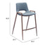 Banco Mostrador para Barra de Hotel - ZUO DESI 52x53 101692 - Varios Colores - Asiento y Respaldo Tapizados en Piel Sintética - 101692 - Zuo - NOGAL BEAT - Banco Comercial