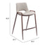Banco Mostrador para Barra de Hotel - ZUO DESI 52x53 101693 - Varios Colores - Asiento y Respaldo Tapizados en Piel Sintética - 101693 - Zuo - NOGAL BEAT - Banco Comercial