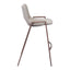 Banco Mostrador para Barra de Hotel - ZUO DESI 52x53 101693 - Varios Colores - Asiento y Respaldo Tapizados en Piel Sintética - 101693 - Zuo - NOGAL BEAT - Banco Comercial