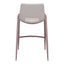 Banco Mostrador para Barra de Hotel - ZUO DESI 52x53 101693 - Varios Colores - Asiento y Respaldo Tapizados en Piel Sintética - 101693 - Zuo - NOGAL BEAT - Banco Comercial